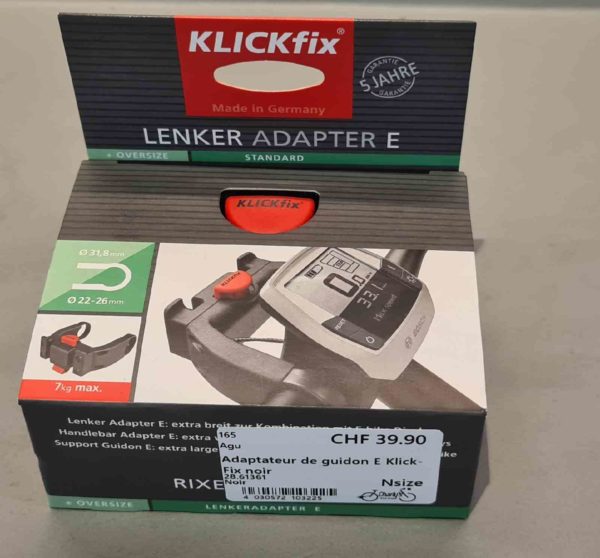 Adaptateur de guidon E Klick-Fix noir Agu – Image 2
