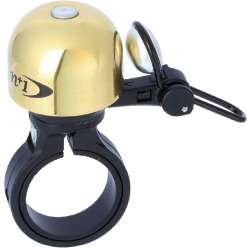 Sonnette 22.2 ou 25.4 mm tournable en laiton avec marteau noir Bike Attitude