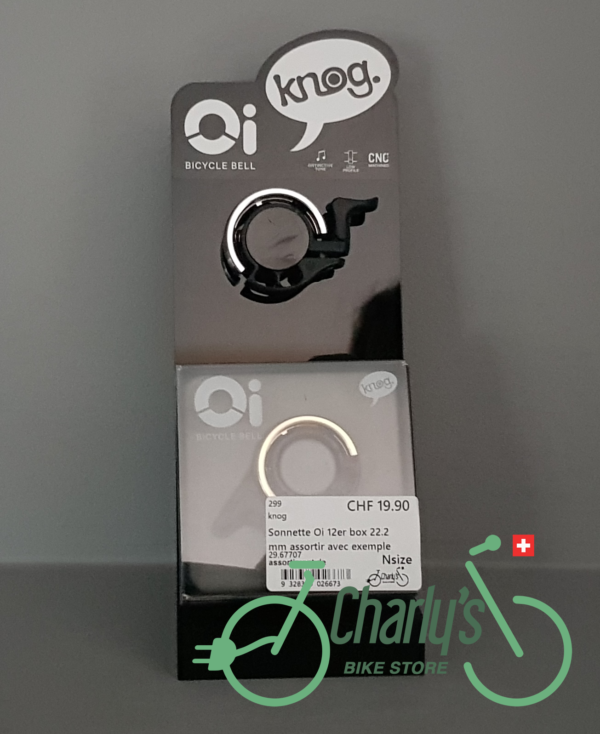 Sonnette cylindrique Oi 12er box 22.2 mm knog