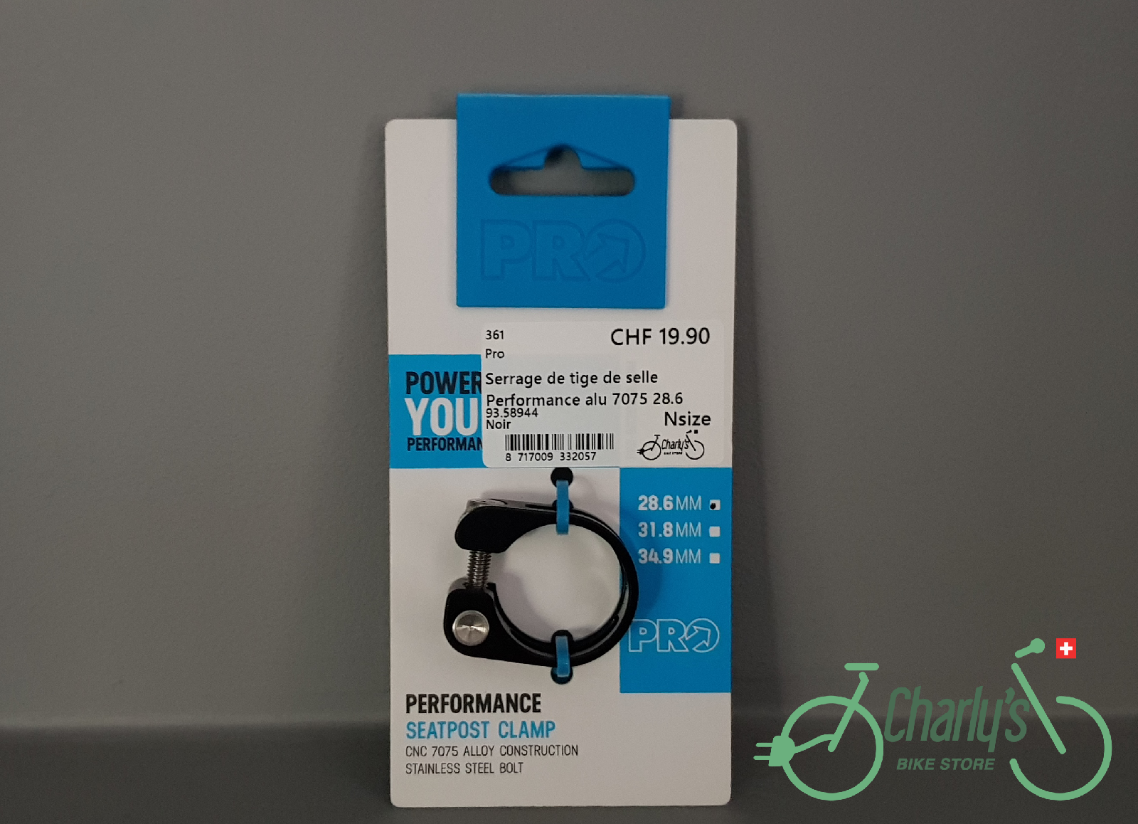 Serrage de tige de selle Performance alu 7075 28.6 mm Pro