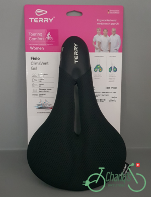 Selle Fisio Gel Max Lady avec trou black Terry