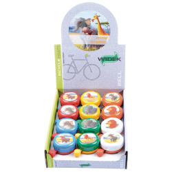 Sonnette Animal Kingdom 15-22 mm box à 12 pcs. assorties Widek