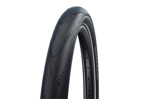 Pneu Super Moto 27.5x2.40 rigide avec bande réfléchissante black Schwalbe